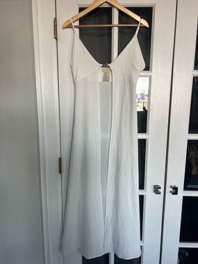 Boamar White Maxi Slip Dress Gold Hardware Resort Vacation